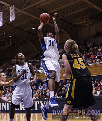 Chante Black misses a layup, part of Duke's opening 0-14 streak. -  - D11;1, 16:10, 0-0