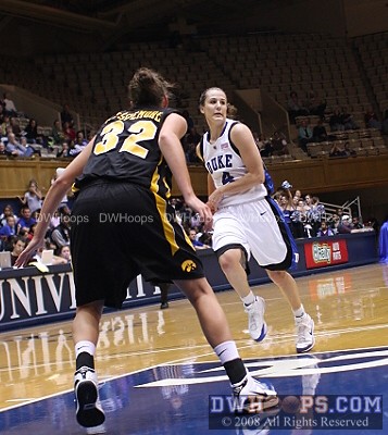 Off her steal, Abby whips a behind the back pass