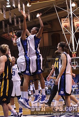 Celebration after Krystal's layup from Chante