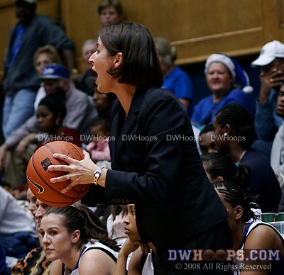 Coach McCallie making a point after an errant pass -  - 