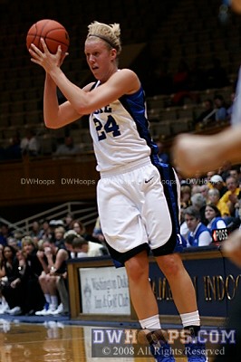 Freshman Kathleen Scheer taking a pass -  - D24;