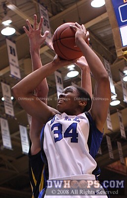 Thomas scored Duke's final basket, putting her into double digits for the game