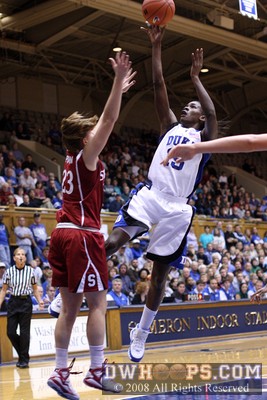 Bridgette Mitchell puts up an off-balance shot, she finished 1-4 on the night but was a big contributor throughout -  - D15