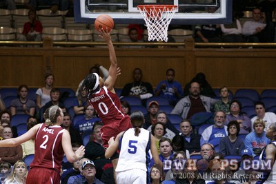Stanford's Melanie Murphy scores on "that play where the sea parted" and ties the game -  - O0;2,13:58,36-36