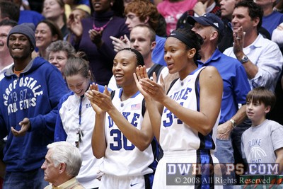 Carrem Gay and Krystal Thomas on the Duke sideline -  - 