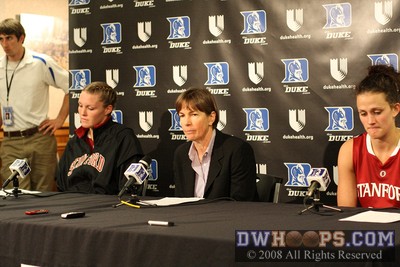 Stanford head coach Tara VanDerveer in the media room -  - 