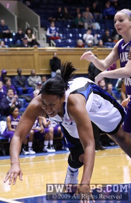 Joy Cheek falls out of bounds after an errant pass -  - 