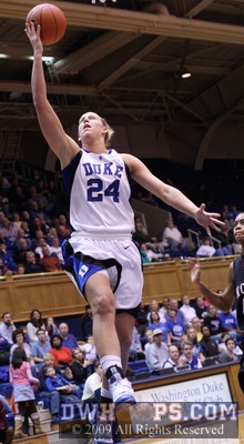Kathleen Scheer comes in for a layup -  - 