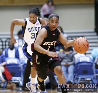 She'Leah Battle starts the Eagle fast break -  - 