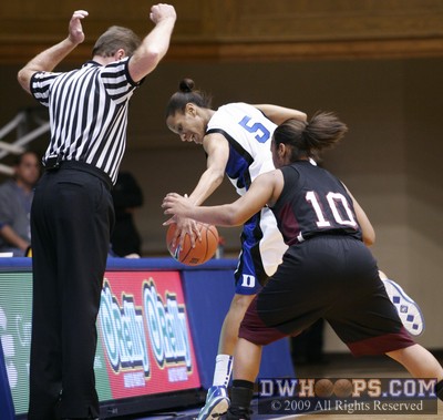 Jasmine Thomas tries to save a loose ball -  - 