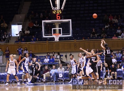 With a tall Duke lineup packing the lane, Providence is forced to seek outside shots -  - 