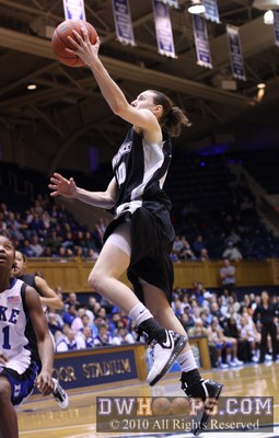 Chelsea Marandola, who Duke largely contained, soars to the goal -  - 