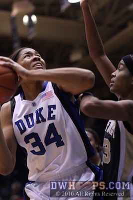 Krystal Thomas working hard in the lane -  - 