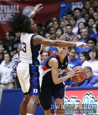 Karima Christmas guards UConn point Caroline Doty -  - 