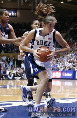 Allison Vernerey pulls down a defense board -  - 
