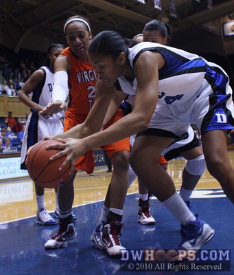 Krystal Thomas reaches for a loose ball -  - 