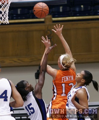 Good defense from Bridgette Mitchell forces an Alyssa Fenyn miss -  - 