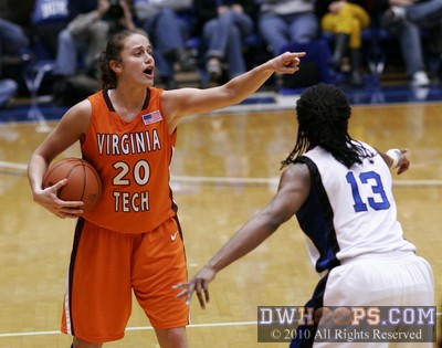 Lindsay Biggs sets the Hokie offense -  - 
