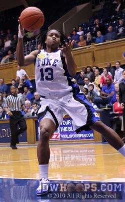 Karima Christmas tries to track down a wayward pass -  - 