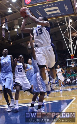 Karima Christmas puts Duke up by 14, forcing another Tar Heel time out -  - 