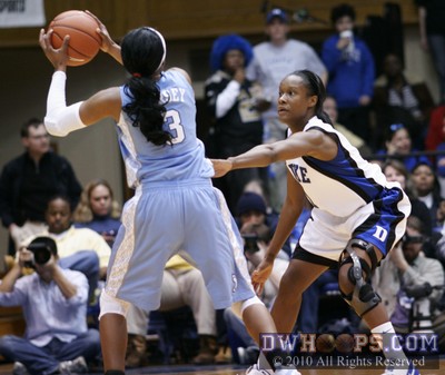 Chelsea Hopkins guards Trinity Bursey -  - 