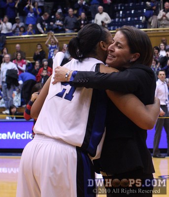Joy Cheek and Joanne P. McCallie embrace -  - 