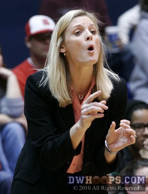 Kellie Harper gives her team some instructions -  - 