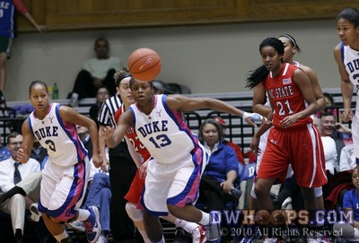 Karima Christmas about to start a Duke fast break -  - 