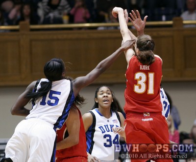 Lori Bjork was Maryland's big outside threat, she finished 4-13 from long range -  - 