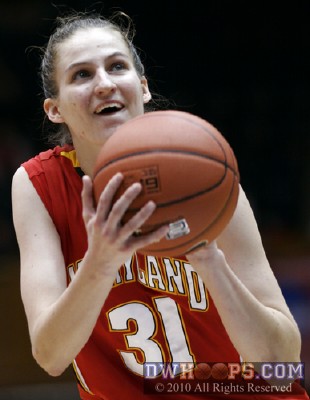 Lori Bjork on the line, cutting the Duke lead to just one -  - 