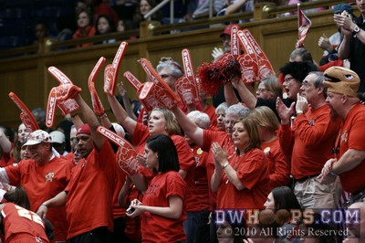 Maryland faithful on hand cheering on their Terps, who have just taken their biggest lead of the game -  - OF;2, 13:13, 43-46