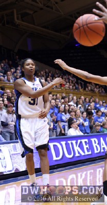 Keturah Jackson whips a pass into the post -  - 