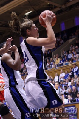 Allison Vernerey grabs a tough offensive board -  - 