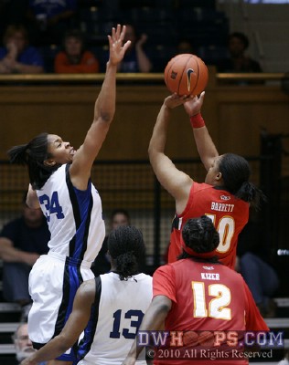 Krystal Thomas forces a Barrett miss that would have cut it to two -  - 