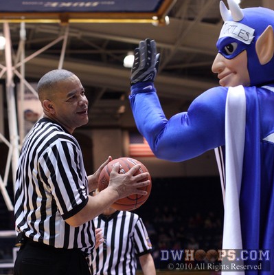 Devil gives the ball back to Daryl Humphrey, who is also a WNBA ref -  - 