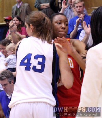 French countrymen Allison Vernerey and Diondre Tchatchouang in the handshake line -  - 