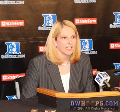 Maryland Head Coach Brenda Frese answers one of Rob's many questions about the game -  - 