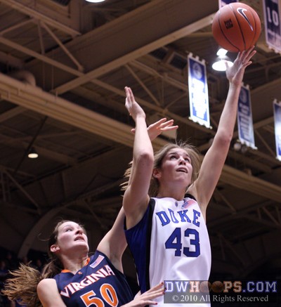 Chelsea Shine is powerless to stop Allison Vernerey, who was 8-8 from the floor -  - 