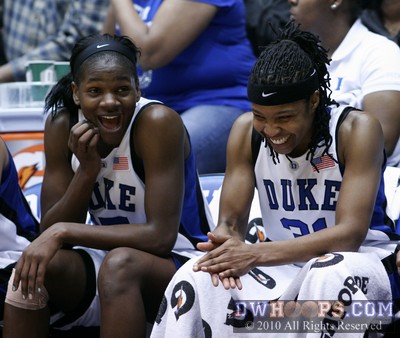 Bridgette Mitchell and Keturah Jackson on the bench -  - 
