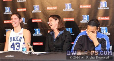 Vernerey, McCallie, and Cheek sharing good times with the media - most press conferences aren't as fun as this one was. -  - 