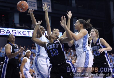 Cierra Warren-Robertson blocks a Karima Christmas stickback try. -  - 
