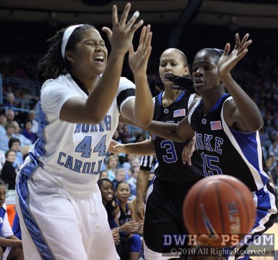 Tierra Ruffin-Pratt loses the ball out of bounds (with some help from Bridgette Mitchell) -  - 