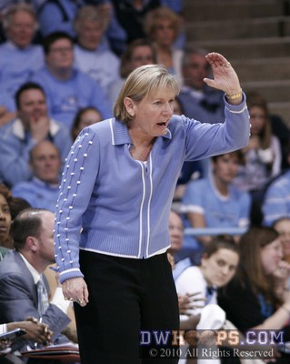 Sylvia Hatchell calls the Tar Heel offensive play -  - 