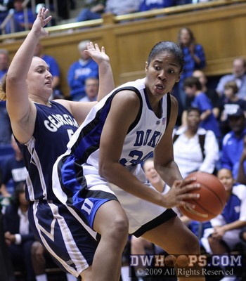Krystal Thomas maneuvers for position in the paint -  - 