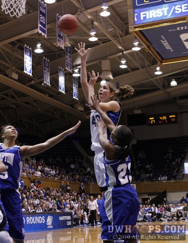 Allison Vernerey shoots after consecutive offensive rebounds -  - 