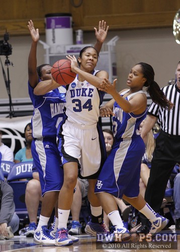 Krystal Thomas draws a crowd after grabbing an offensive rebound -  - 