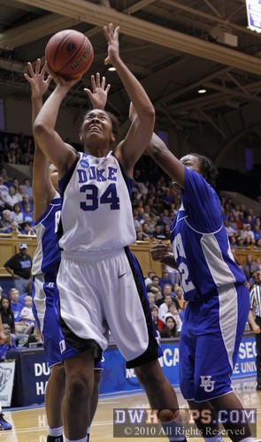 Krystal Thomas attempts a layup but can't get it to go down -  - 