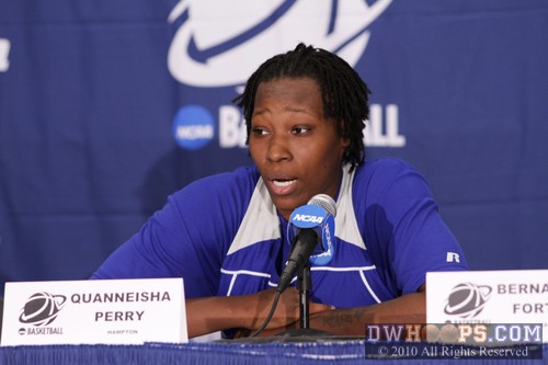 Hampton's Quanneisha Perry in the interview room -  - 