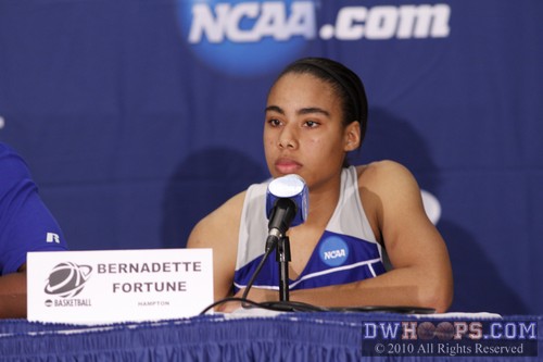 Hampton's Bernadette Fortune in the interview room -  - 