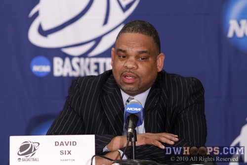 Hampton's Head Coach David Six in the interview room -  - 